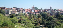 La valle del fiume Tauber che da il nome della città: Rothenburg "ob der" (sopra la) Tauber