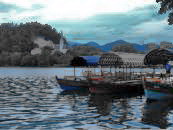 Le barche che portano all'isola di Bled