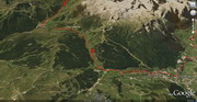 Mappa Gps della salita al passo Campolongo elaborata con Google Earth