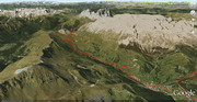 Mappa Gps della salita al Pordoi elaborata con Google Earth