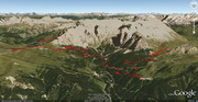Mappa Gps della salita al Sella elaborata con Google Earth