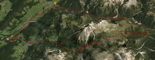 Mappa GPS  del percorso elaborata con Google Earth